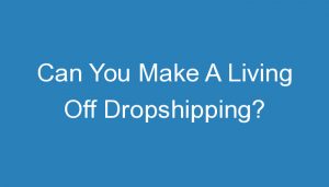 Read more about the article Can You Make A Living Off Dropshipping?