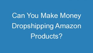 Read more about the article Can You Make Money Dropshipping Amazon Products?