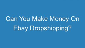 Read more about the article Can You Make Money On Ebay Dropshipping?
