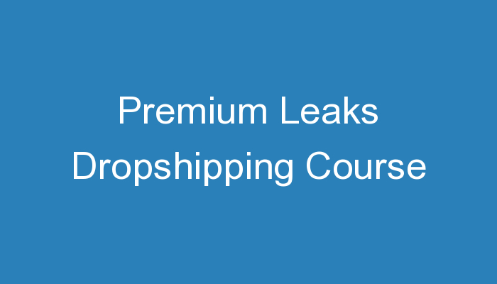 You are currently viewing Premium Leaks Dropshipping Course