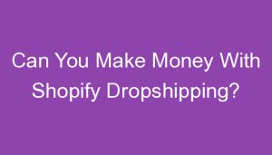 Read more about the article Can You Make Money With Shopify Dropshipping?