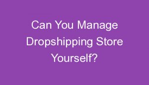 Read more about the article Can You Manage Dropshipping Store Yourself?
