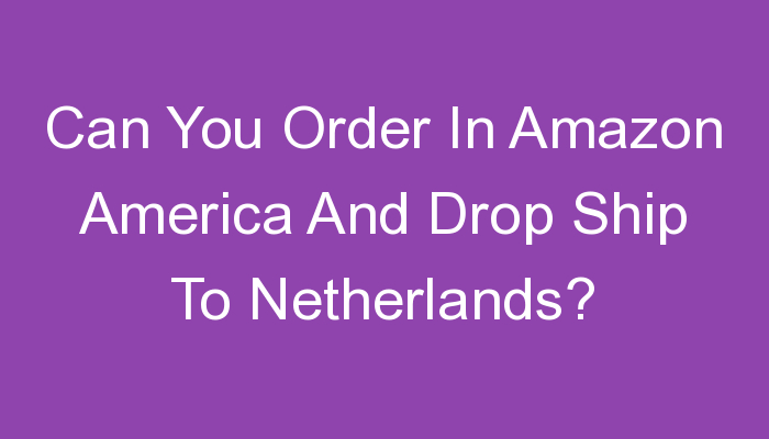 You are currently viewing Can You Order In Amazon America And Drop Ship To Netherlands?