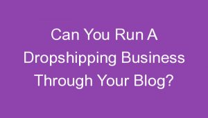 Read more about the article Can You Run A Dropshipping Business Through Your Blog?