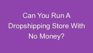 Read more about the article Can You Run A Dropshipping Store With No Money?