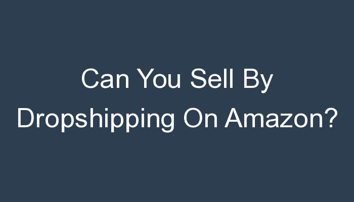You are currently viewing Can You Sell By Dropshipping On Amazon?