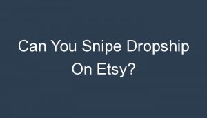 Read more about the article Can You Snipe Dropship On Etsy?