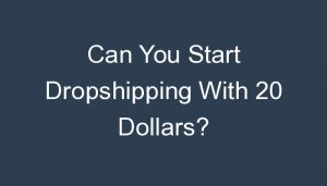 Read more about the article Can You Start Dropshipping With 20 Dollars?