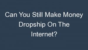 Read more about the article Can You Still Make Money Dropship On The Internet?