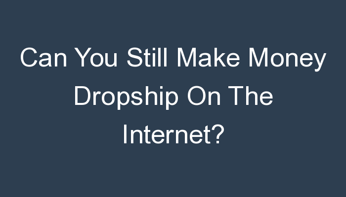 You are currently viewing Can You Still Make Money Dropship On The Internet?