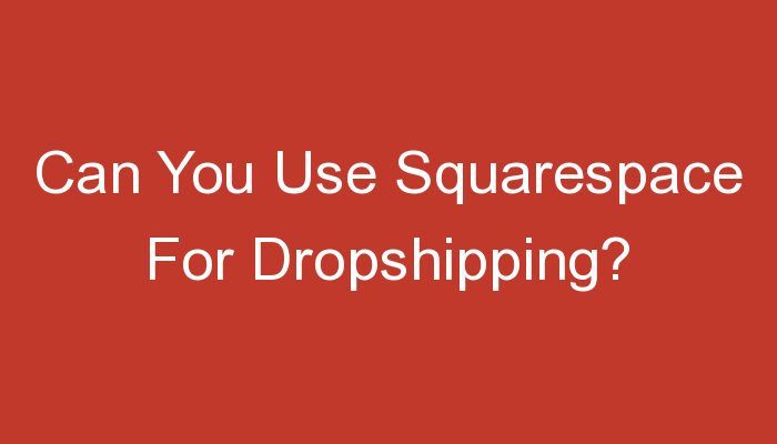 You are currently viewing Can You Use Squarespace For Dropshipping?