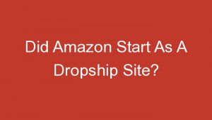 Read more about the article Did Amazon Start As A Dropship Site?