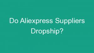 Read more about the article Do Aliexpress Suppliers Dropship?