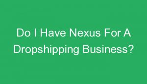 Read more about the article Do I Have Nexus For A Dropshipping Business?