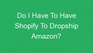 Read more about the article Do I Have To Have Shopify To Dropship Amazon?
