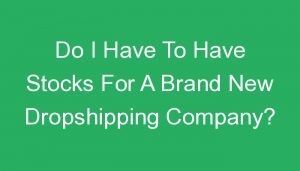 Read more about the article Do I Have To Have Stocks For A Brand New Dropshipping Company?
