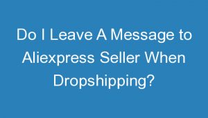 Read more about the article Do I Leave A Message to Aliexpress Seller When Dropshipping?