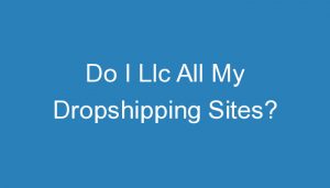 Read more about the article Do I Llc All My Dropshipping Sites?