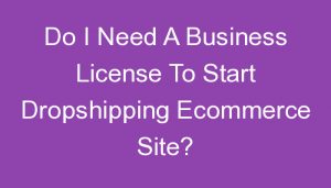 Read more about the article Do I Need A Business License To Start Dropshipping Ecommerce Site?