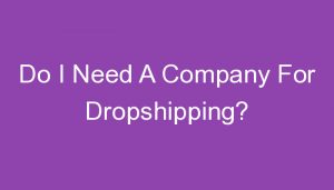 Read more about the article Do I Need A Company For Dropshipping?