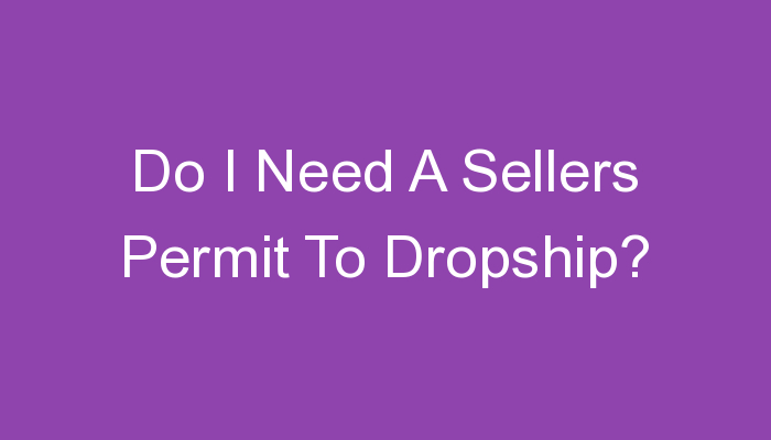 You are currently viewing Do I Need A Sellers Permit To Dropship?