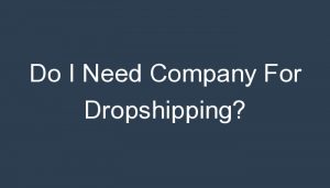 Read more about the article Do I Need Company For Dropshipping?