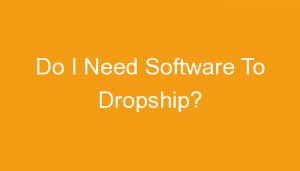 Read more about the article Do I Need Software To Dropship?