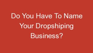 Read more about the article Do You Have To Name Your Dropshiping Business?