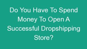 Read more about the article Do You Have To Spend Money To Open A Successful Dropshipping Store?
