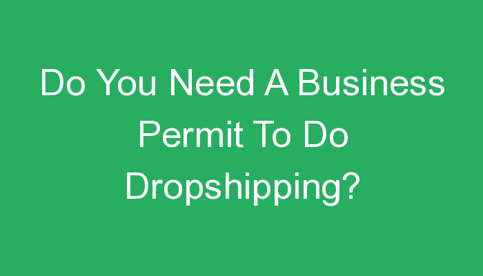 You are currently viewing Do You Need A Business Permit To Do Dropshipping?