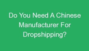 Read more about the article Do You Need A Chinese Manufacturer For Dropshipping?