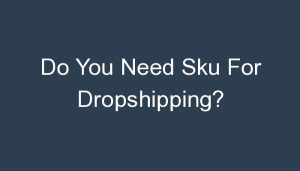 Read more about the article Do You Need Sku For Dropshipping?