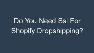 Read more about the article Do You Need Ssl For Shopify Dropshipping?