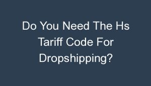 Read more about the article Do You Need The Hs Tariff Code For Dropshipping?