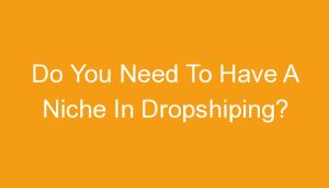 Read more about the article Do You Need To Have A Niche In Dropshiping?