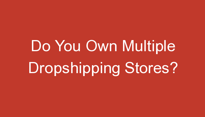 You are currently viewing Do You Own Multiple Dropshipping Stores?