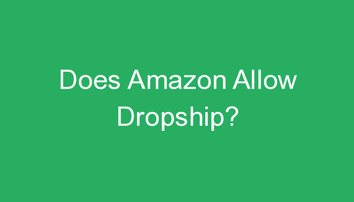 You are currently viewing Does Amazon Allow Dropship?