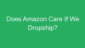 Read more about the article Does Amazon Care If We Dropship?