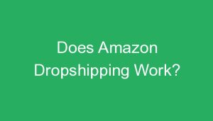 Read more about the article Does Amazon Dropshipping Work?