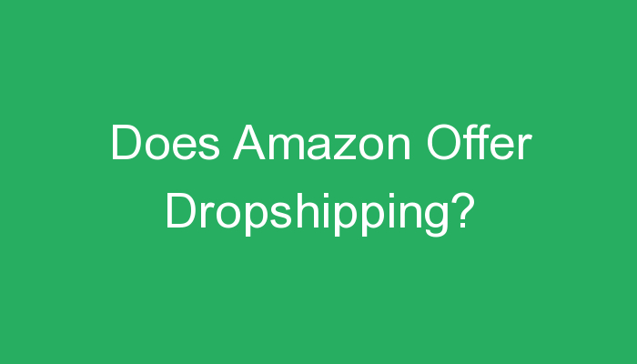 You are currently viewing Does Amazon Offer Dropshipping?