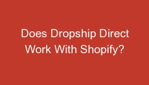 Read more about the article Does Dropship Direct Work With Shopify?