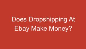 Read more about the article Does Dropshipping At Ebay Make Money?