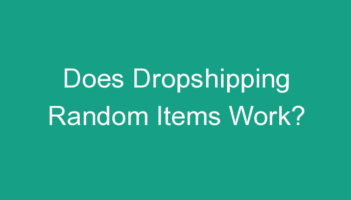 You are currently viewing Does Dropshipping Random Items Work?