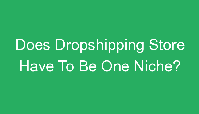 You are currently viewing Does Dropshipping Store Have To Be One Niche?