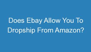 Read more about the article Does Ebay Allow You To Dropship From Amazon?