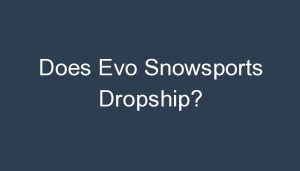 Read more about the article Does Evo Snowsports Dropship?