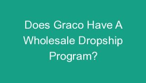 Read more about the article Does Graco Have A Wholesale Dropship Program?
