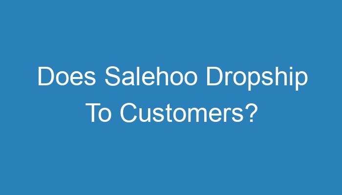 You are currently viewing Does Salehoo Dropship To Customers?